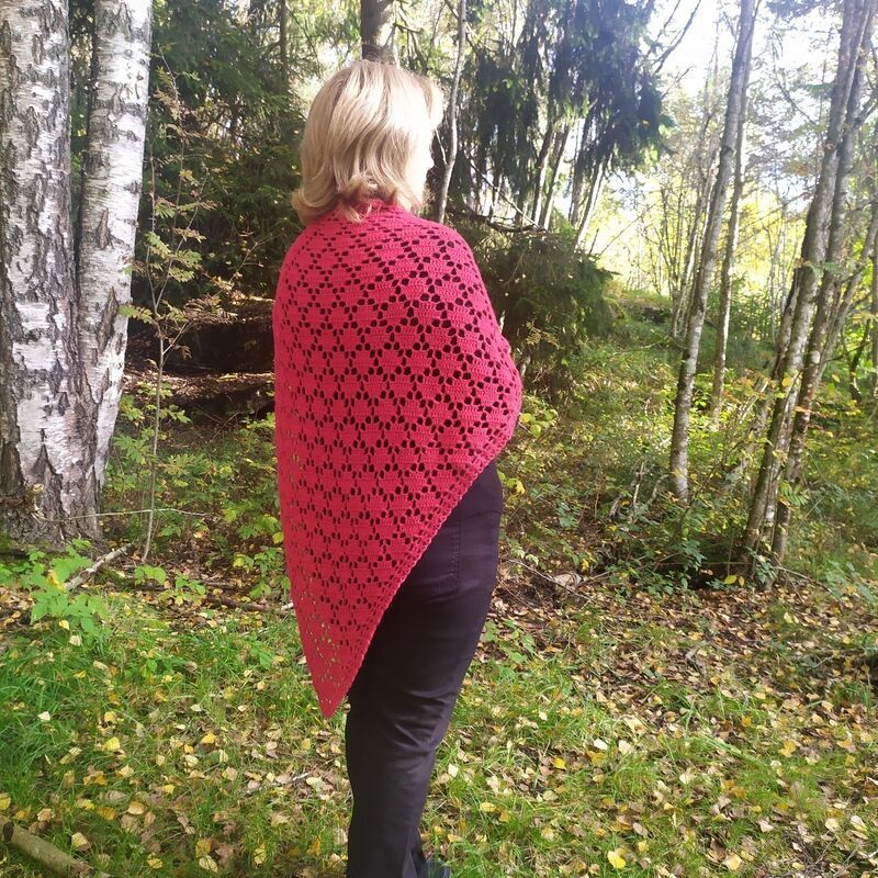 Heklet Sjal Alpakkaull