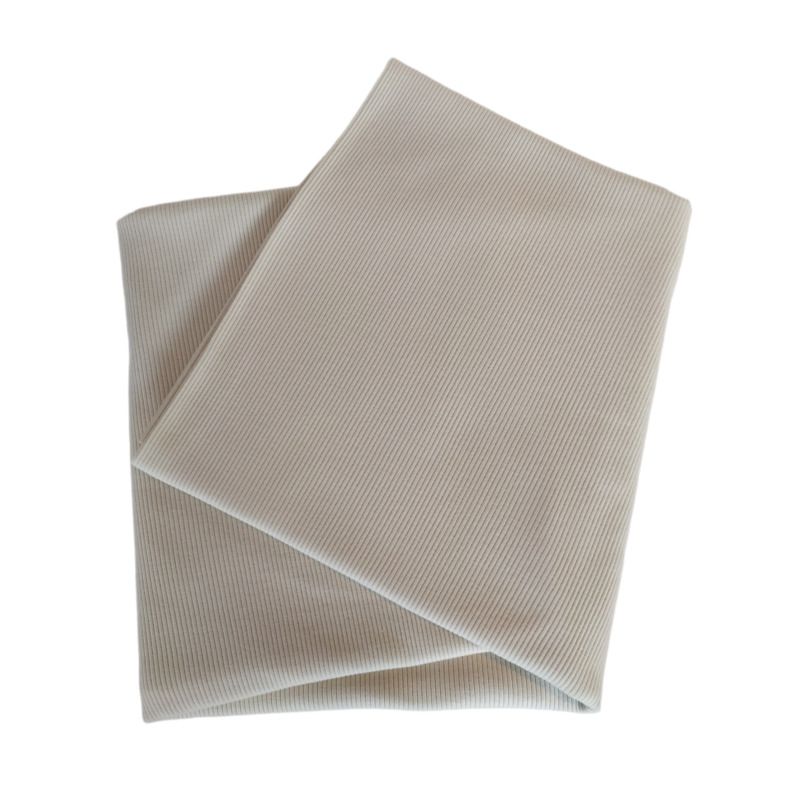 Rib Jersey Fabric Natural Beige