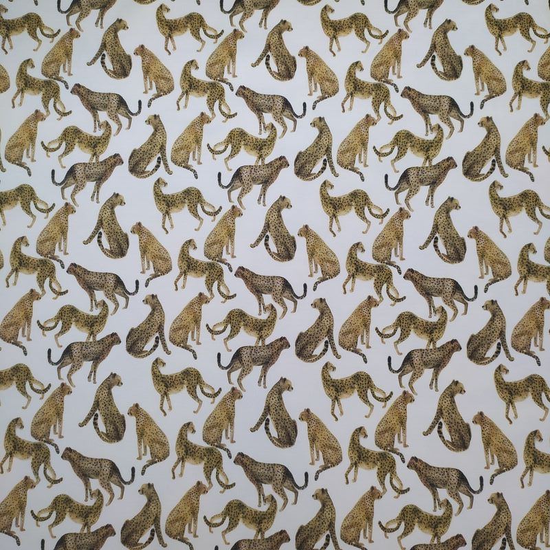 Jersey Cotton Fabric Digital Print - Cheetah Herds